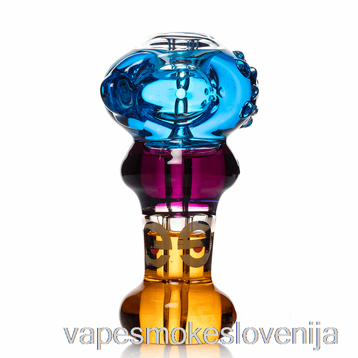 Vape Slovenija Cheech Steklo Trojna Zamrzovalna žlica Ročna Pipa Modra/vijolična/oranžna